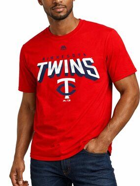 Minnesota Twins Majestic Men's MLB Red T-Shirt - Size Medium (fits small) - NWT